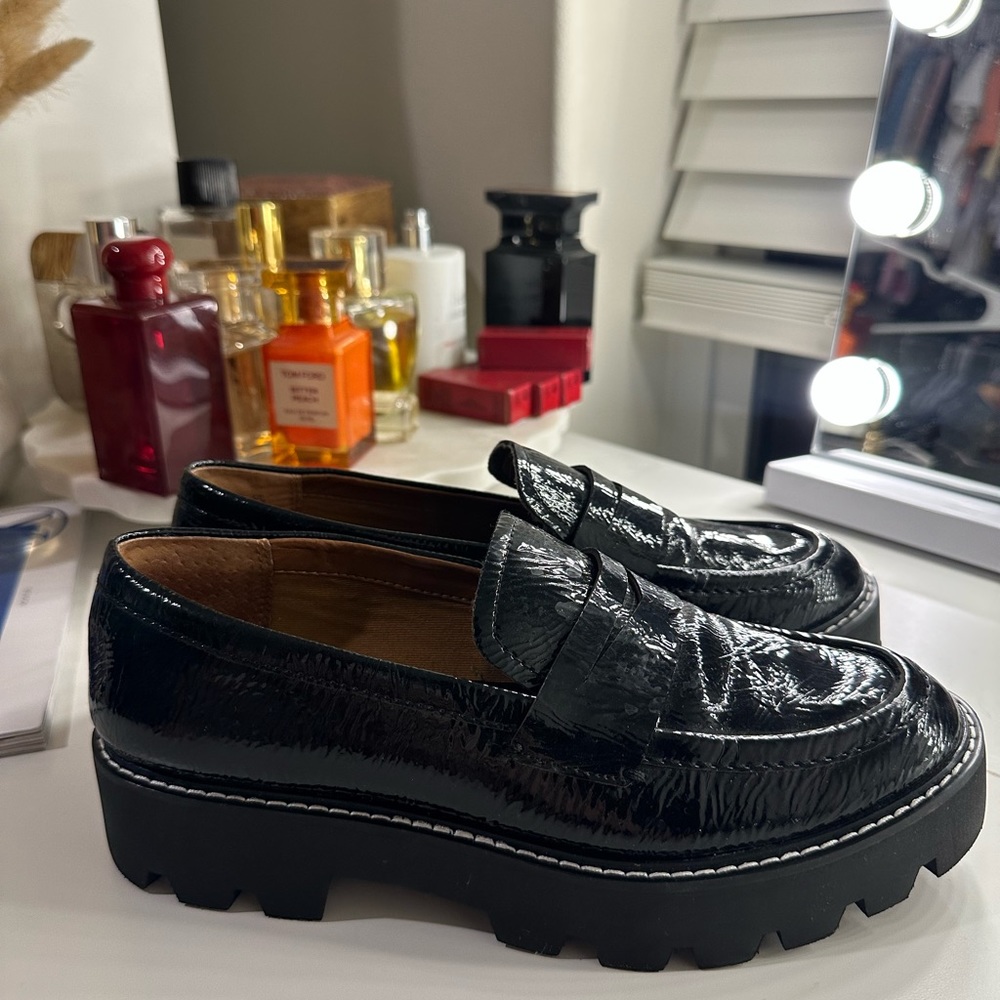 Franco Sarto black loafers